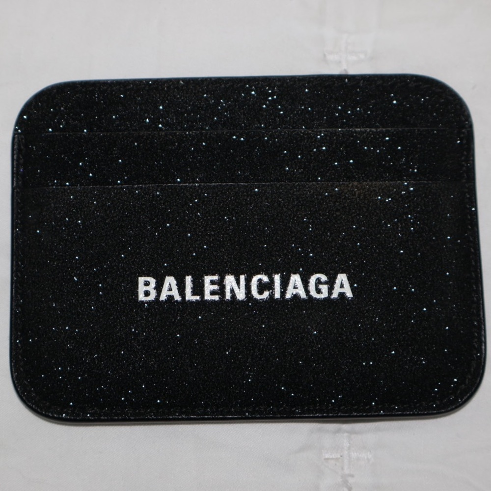 BALENCIAGA card holder sparkling fabric
